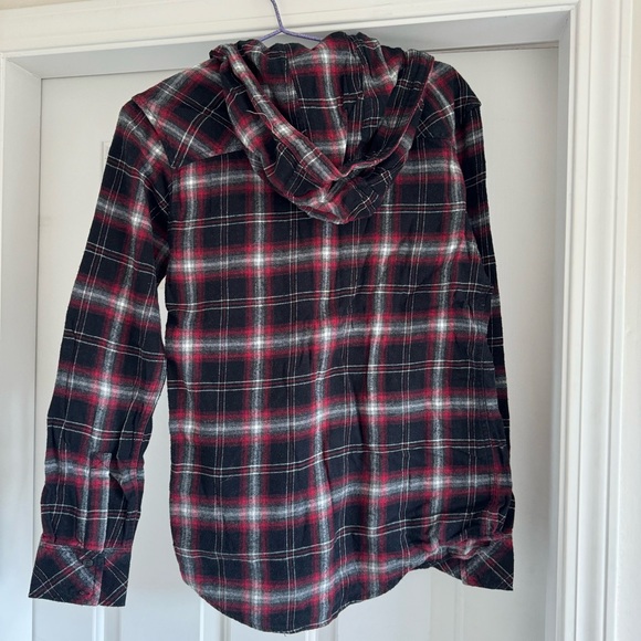 TNA hooded flannel button down shirt - Picture 4 of 4